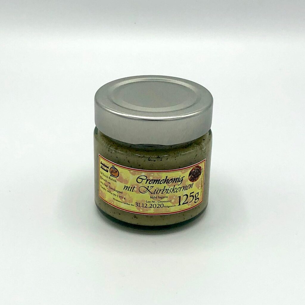 Cremehonig mit Kürbiskernen 125g