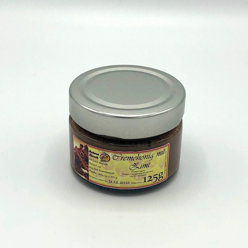 Cremehonig mit Zimt 125g