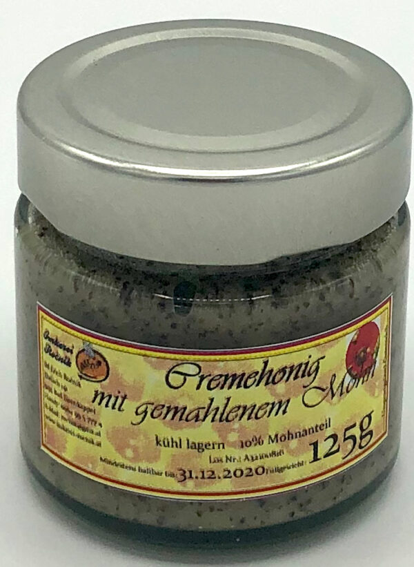 Cremehonig mit gemahlenem Mohn 125g – Bild 2