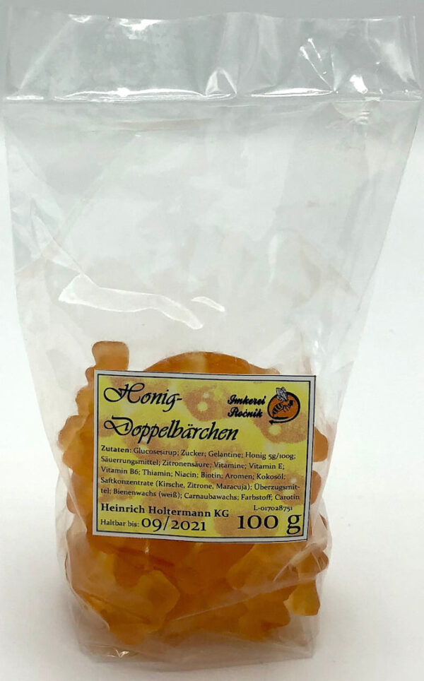 Honig-Doppelbärchen 100g – Bild 2