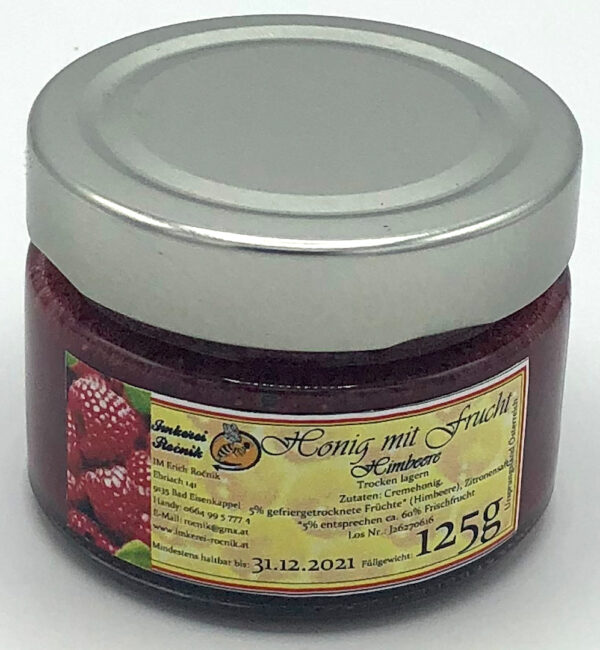 Honig mit Frucht Himbeere 125g – Bild 2