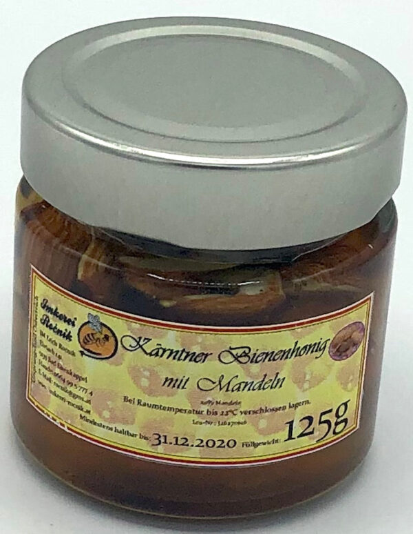 Kärntner Bienenhonig mit Mandeln 125g – Bild 2