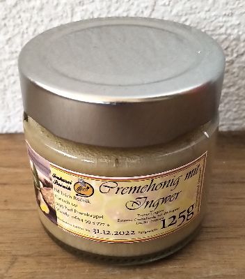 Cremehonig mit Ingwer 125g