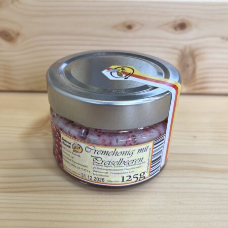 Cremehonig mit Preiselbeeren 125g